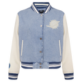 NFL MIAMI DOLPHINS VARSITY BLUES BLOUSON COLLÉGIAL EN DENIM POUR FEMME (DENIM/LIN)