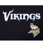 NFL MINNESOTA VIKINGS CLASSIC MESH T-SHIRT EN JERSEY SIMPLE À RAYURES POUR HOMME (NOIR/VIOLET)