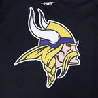 NFL MINNESOTA VIKINGS CLASSIC MAILLOT À BOUTONS EN FILET POUR HOMME (NOIR/VIOLET)