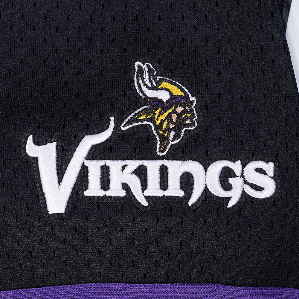 NFL MINNESOTA VIKINGS CLASSIC MAILLOT À BOUTONS EN FILET POUR HOMME (NOIR/VIOLET)