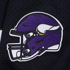 NFL MINNESOTA VIKINGS CLASSIC MAILLOT À BOUTONS EN FILET POUR HOMME (NOIR/VIOLET)