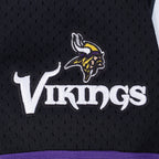 NFL MINNESOTA VIKINGS CLASSIC MAILLOT À BOUTONS EN FILET POUR HOMME (NOIR/VIOLET)