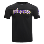 NFL MINNESOTA VIKINGS CLASSIC CHENILLE T-SHIRT POUR HOMME (NOIR)