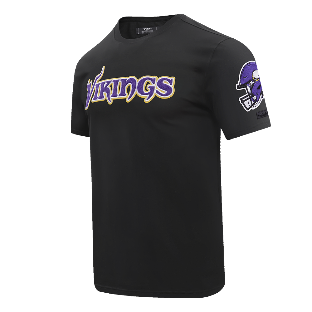 NFL MINNESOTA VIKINGS CLASSIC CHENILLE MEN'S   TEE (BLACK)