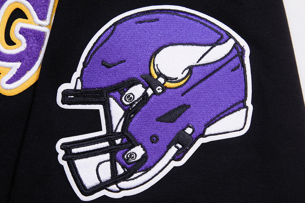 NFL MINNESOTA VIKINGS CLASSIC CHENILLE T-SHIRT POUR HOMME (NOIR)