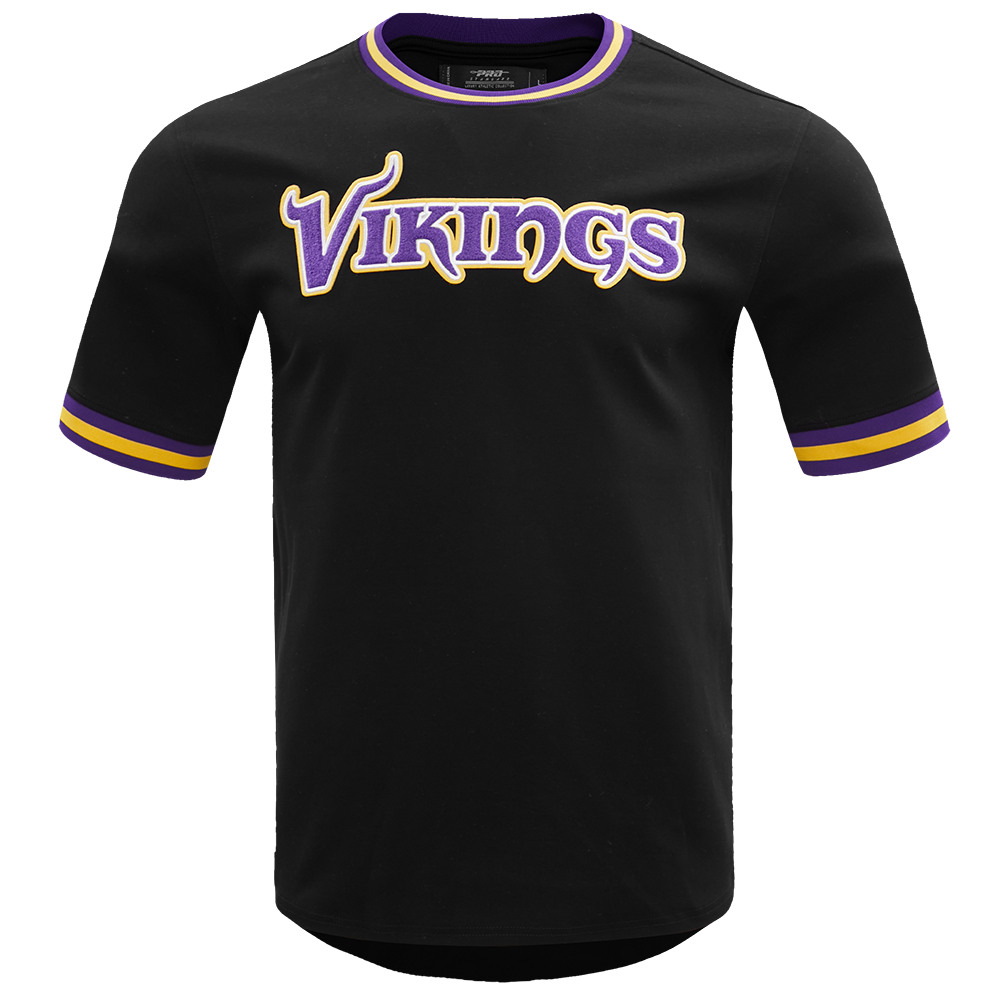 NFL MINNESOTA VIKINGS CLASSIC CHENILLE TEE (BLACK)