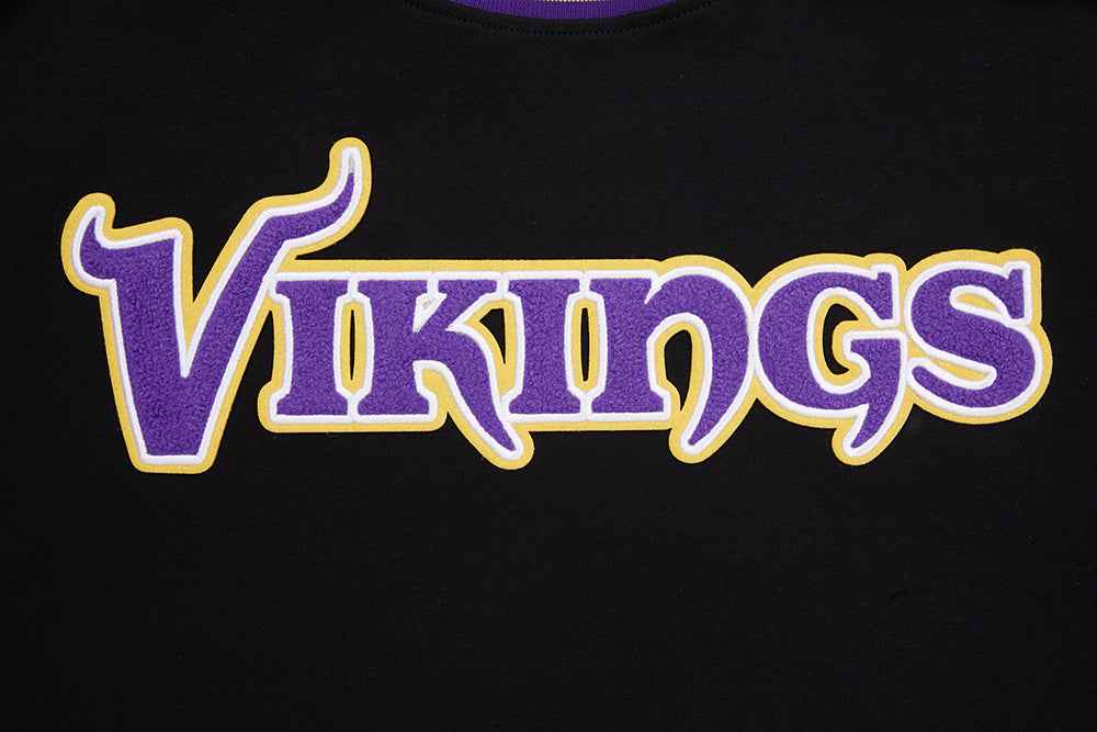 NFL MINNESOTA VIKINGS CLASSIC CHENILLE TEE (BLACK)