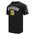 NFL MINNESOTA VIKINGS JUSTIN JEFFERSON #18 CLASSIC PNN MEN'S SJ TEE (BLACK)