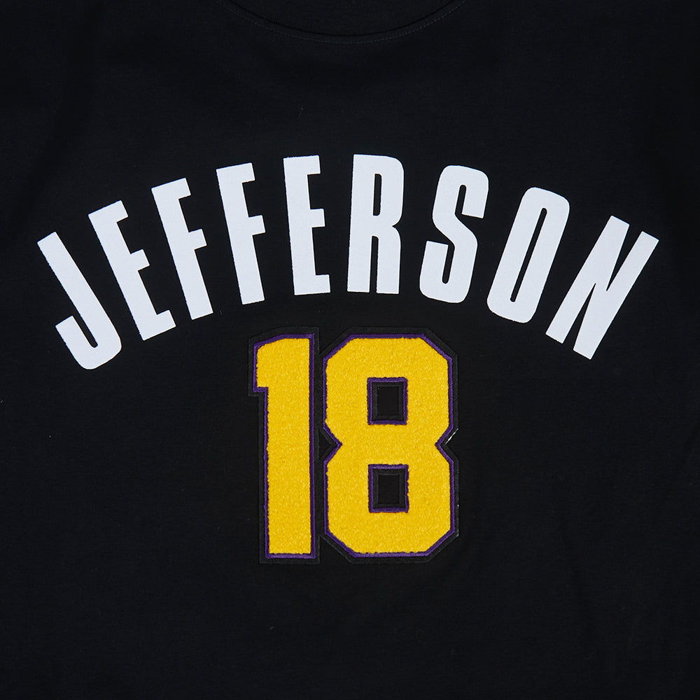 NFL MINNESOTA VIKINGS JUSTIN JEFFERSON #18 CLASSIC PNN MEN'S SJ TEE (BLACK)