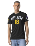 NFL MINNESOTA VIKINGS JUSTIN JEFFERSON #18 CLASSIC PNN MEN'S SJ TEE (BLACK)