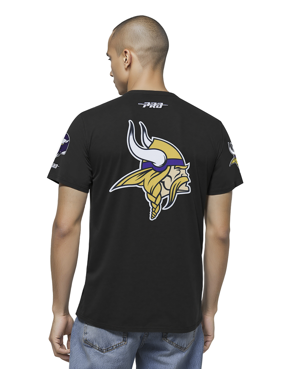 NFL MINNESOTA VIKINGS JUSTIN JEFFERSON #18 CLASSIC PNN MEN'S SJ TEE (BLACK)