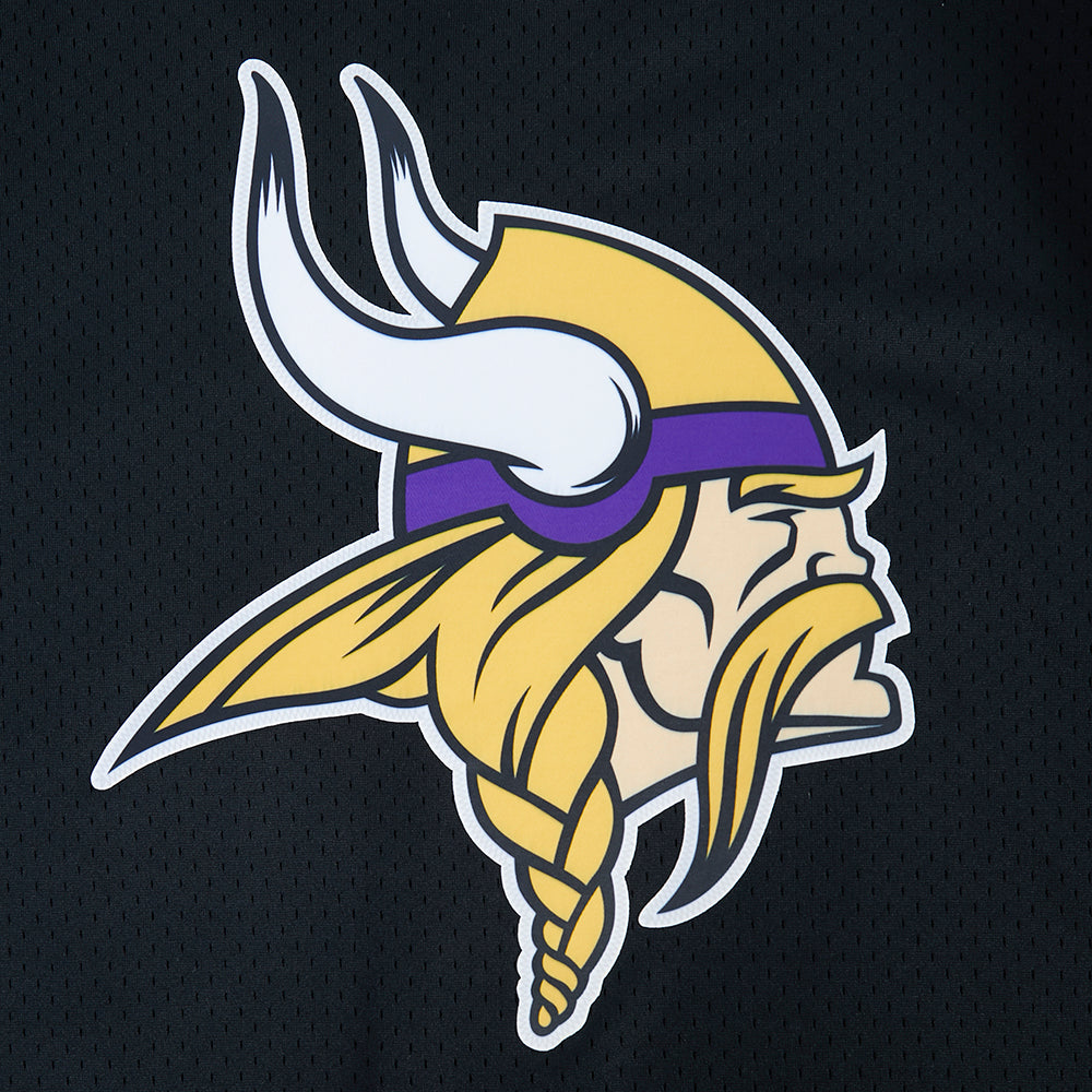NFL MINNESOTA VIKINGS JJ MCCARTHY #9 CLASSIC MESH PNN CHEMISE BOUTONNÉE EN FILET POUR HOMME (NOIR/VIOLET)