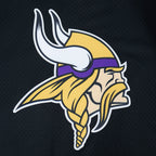 NFL MINNESOTA VIKINGS JJ MCCARTHY #9 CLASSIC MESH PNN CHEMISE BOUTONNÉE EN FILET POUR HOMME (NOIR/VIOLET)