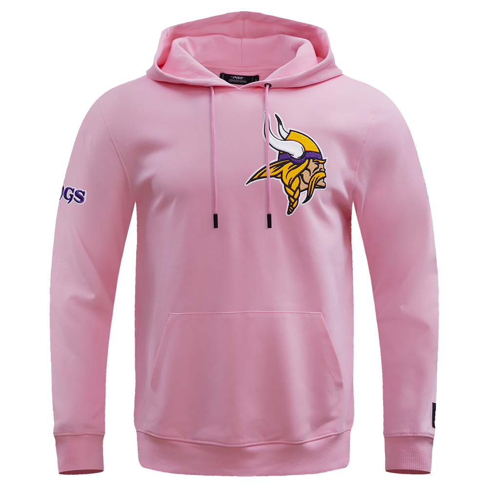 NFL MINNESOTA VIKINGS CLASSIC CHENILLE CHANDAIL À CAPUCHON EN MAILLE DOUBLE (ROSE)