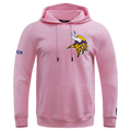 NFL MINNESOTA VIKINGS CLASSIC CHENILLE CHANDAIL À CAPUCHON EN MAILLE DOUBLE (ROSE)