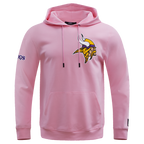 NFL MINNESOTA VIKINGS CLASSIC CHENILLE CHANDAIL À CAPUCHON EN MAILLE DOUBLE (ROSE)