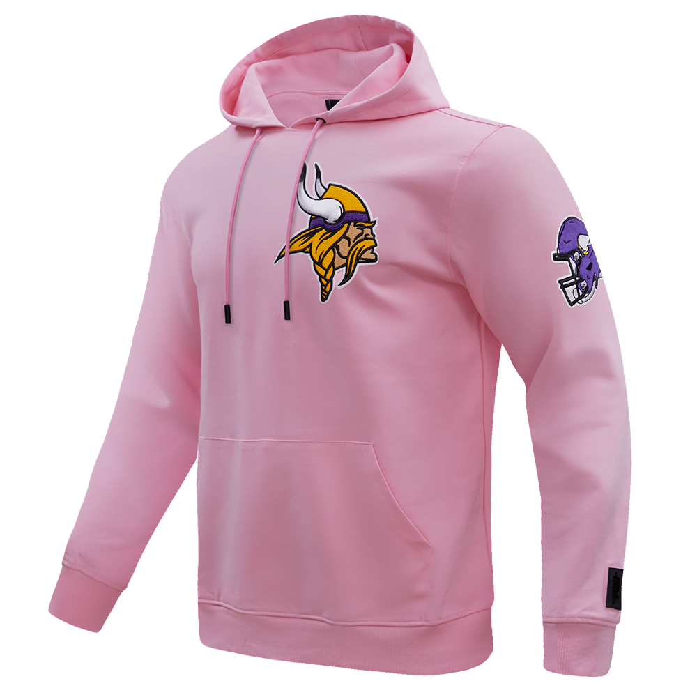 NFL MINNESOTA VIKINGS CLASSIC CHENILLE CHANDAIL À CAPUCHON EN MAILLE DOUBLE (ROSE)