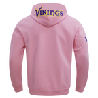 NFL MINNESOTA VIKINGS CLASSIC CHENILLE CHANDAIL À CAPUCHON EN MAILLE DOUBLE (ROSE)