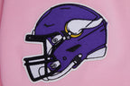 NFL MINNESOTA VIKINGS CLASSIC CHENILLE CHANDAIL À CAPUCHON EN MAILLE DOUBLE (ROSE)