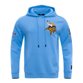 NFL MINNESOTA VIKINGS CLASSIC CHENILLE CHANDAIL À CAPUCHON EN MAILLE DOUBLE (BLEU UNIVERSITÉ)
