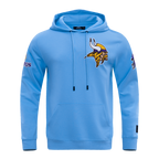 NFL MINNESOTA VIKINGS CLASSIC CHENILLE CHANDAIL À CAPUCHON EN MAILLE DOUBLE (BLEU UNIVERSITÉ)