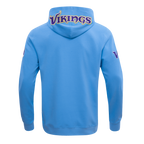 NFL MINNESOTA VIKINGS CLASSIC CHENILLE CHANDAIL À CAPUCHON EN MAILLE DOUBLE (BLEU UNIVERSITÉ)