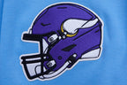 NFL MINNESOTA VIKINGS CLASSIC CHENILLE CHANDAIL À CAPUCHON EN MAILLE DOUBLE (BLEU UNIVERSITÉ)