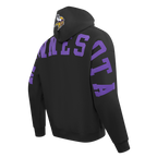 NFL MINNESOTA VIKINGS WINGSPAN MEN'S DROP SHOULDER FLC PO HOODIE (BLACK)