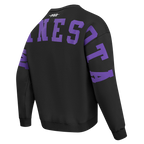 NFL MINNESOTA VIKINGS WINGSPAN CHANDAIL À COL ROND EN MOLLETON À ÉPAULES TOMBANTES POUR HOMME (NOIR)