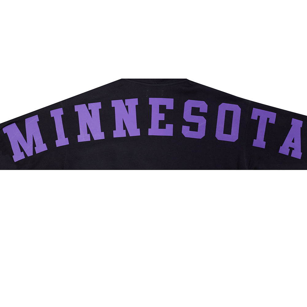 NFL MINNESOTA VIKINGS WINGSPAN CHANDAIL À COL ROND EN MOLLETON À ÉPAULES TOMBANTES POUR HOMME (NOIR)