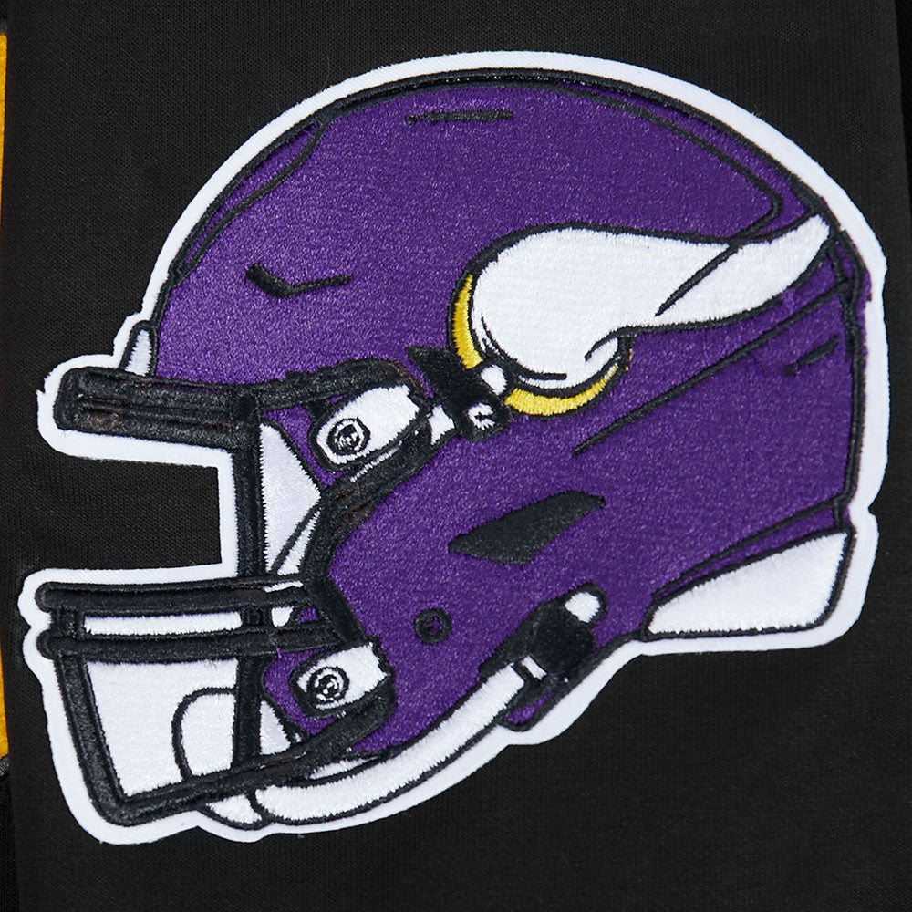 NFL MINNESOTA VIKINGS JUSTIN JEFFERSON #18 CLASSIC PNN CHANDAIL À CAPUCHON POUR HOMME (NOIR)