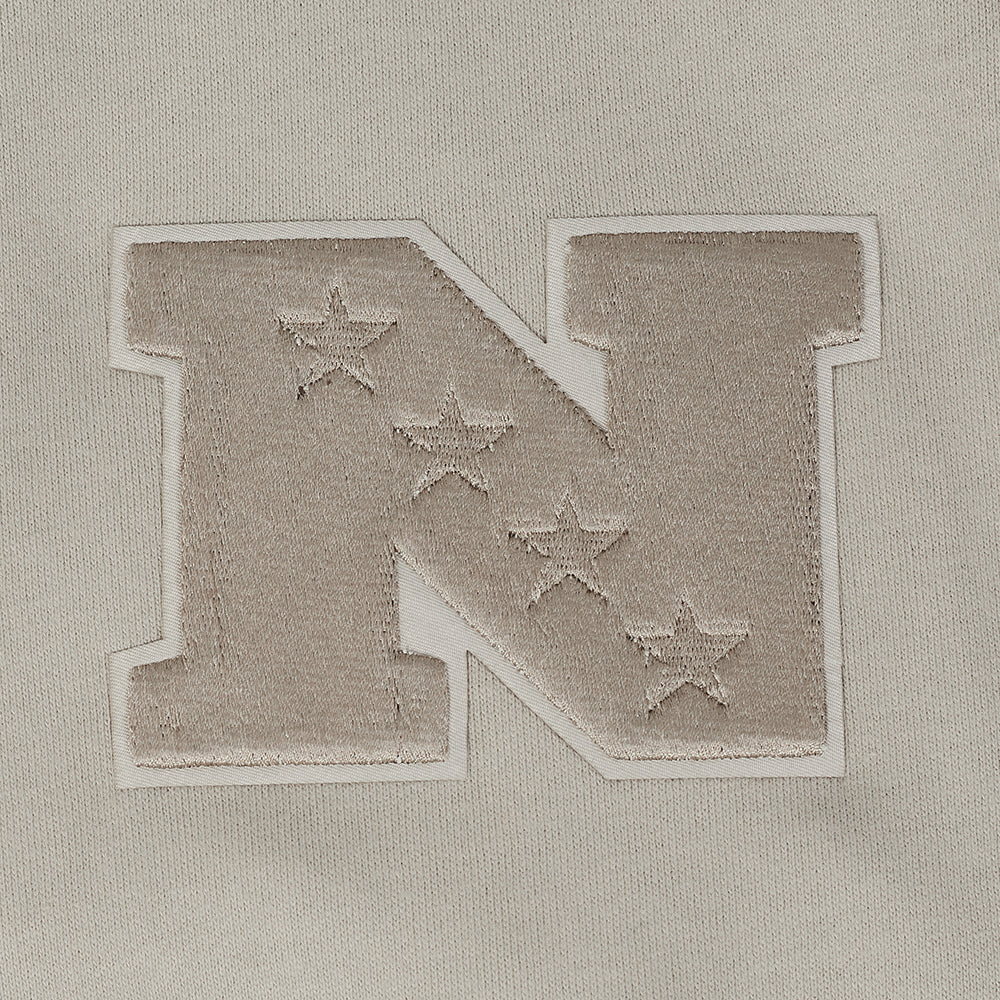 NFL MINNESOTA VIKINGS NEUTRAL MEN'S DROP SHOULDER FLC CREWNECK (TAUPE)