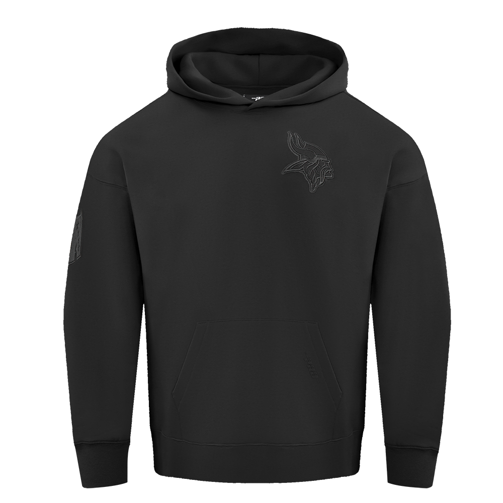 NFL MINNESOTA VIKINGS NEUTRAL CHANDAIL À CAPUCHON À ÉPAULES TOMBANTES POUR HOMME (NOIR)