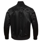 NFL MINNESOTA VIKINGS TRIPLE BLACK BLOUSON EN SATIN POUR HOMME (TRIPLE NOIR HOMME)