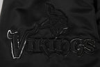 NFL MINNESOTA VIKINGS TRIPLE BLACK BLOUSON EN SATIN POUR HOMME (TRIPLE NOIR HOMME)