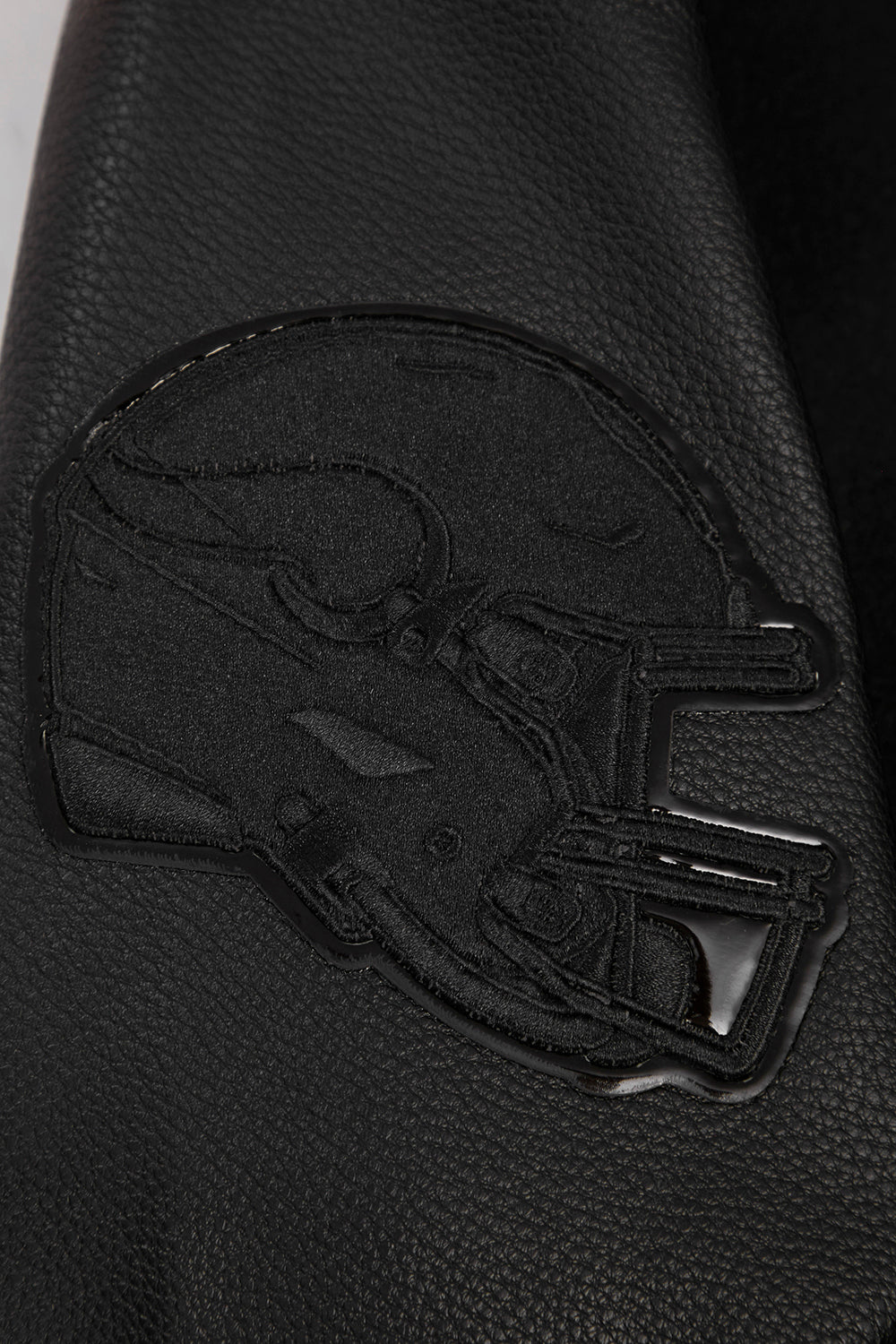 NFL MINNESOTA VIKINGS TRIPLE BLACK MEN'S WOOL VARSITY JACKET (TRIPLE BLACK MEN'S)