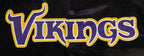 NFL MINNESOTA VIKINGS BLOUSON EN SATIN À GRAND LOGO POUR HOMME (NOIR)