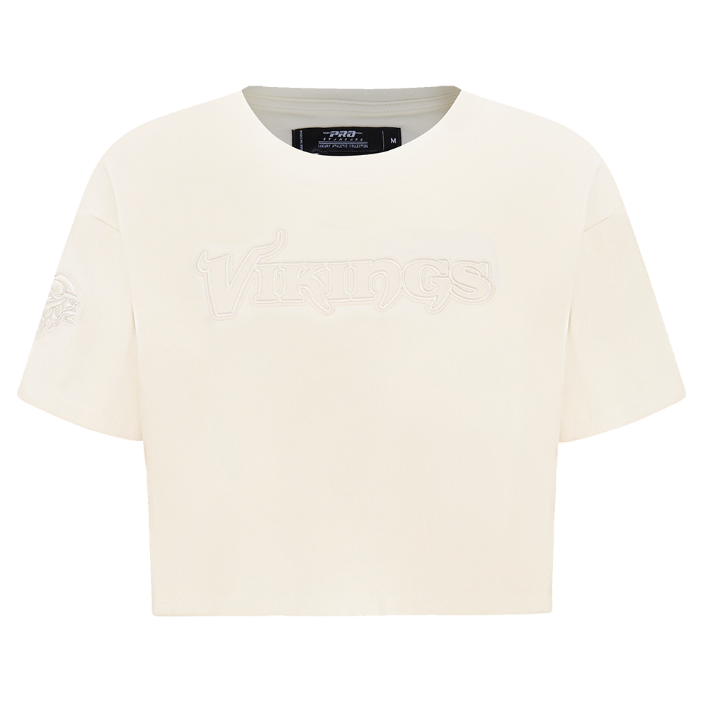 NFL MINNESOTA VIKINGS NEUTRAL T-SHIRT À COUPE CARRÉE POUR FEMME (COQUILLE D'ŒUF)
