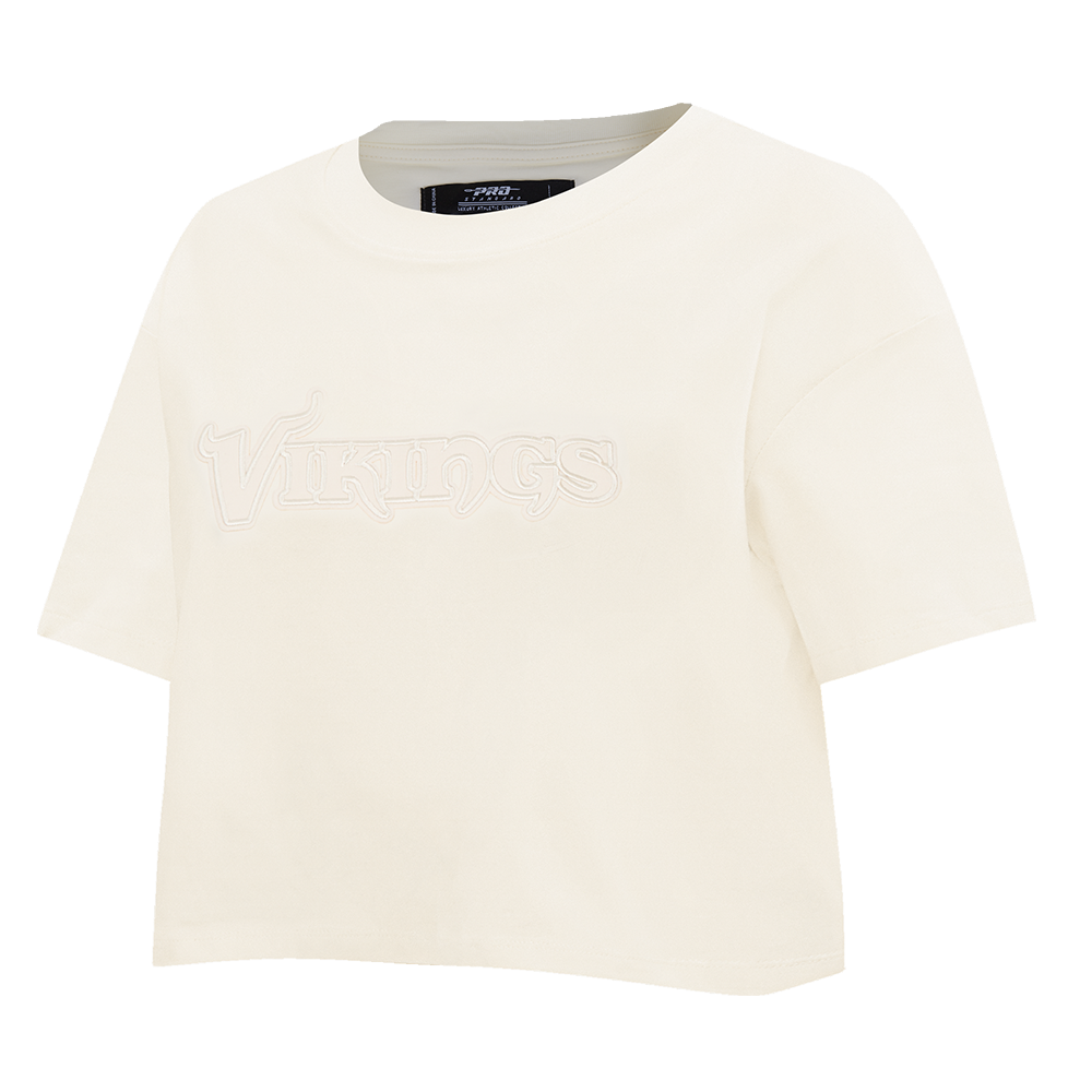 NFL MINNESOTA VIKINGS NEUTRAL T-SHIRT À COUPE CARRÉE POUR FEMME (COQUILLE D'ŒUF)