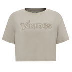 NFL MINNESOTA VIKINGS NEUTRAL T-SHIRT EN JERSEY SIMPLE À COUPE CARRÉE (TAUPE)