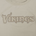 NFL MINNESOTA VIKINGS NEUTRAL T-SHIRT EN JERSEY SIMPLE À COUPE CARRÉE (TAUPE)