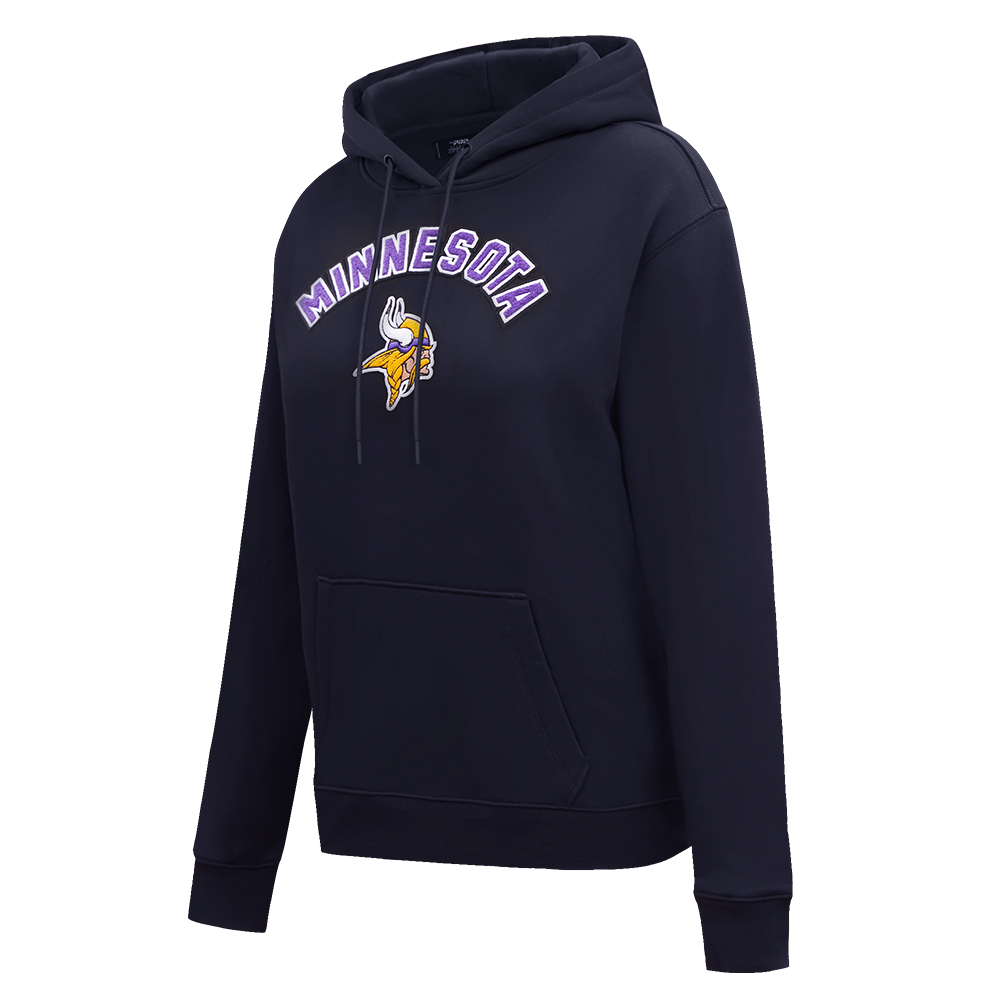 NFL MINNESOTA VIKINGS CLASSIC WOMEN'S PO HOODIE (BLACK)