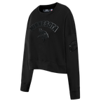 NFL MINNESOTA VIKINGS TRIPLE BLACK CHANDAIL À COL ROND EN MOLLETON POUR FEMME (TRIPLE NOIR FEMME)