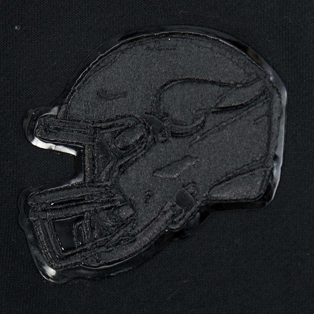 NFL MINNESOTA VIKINGS TRIPLE BLACK CHANDAIL À COL ROND EN MOLLETON POUR FEMME (TRIPLE NOIR FEMME)