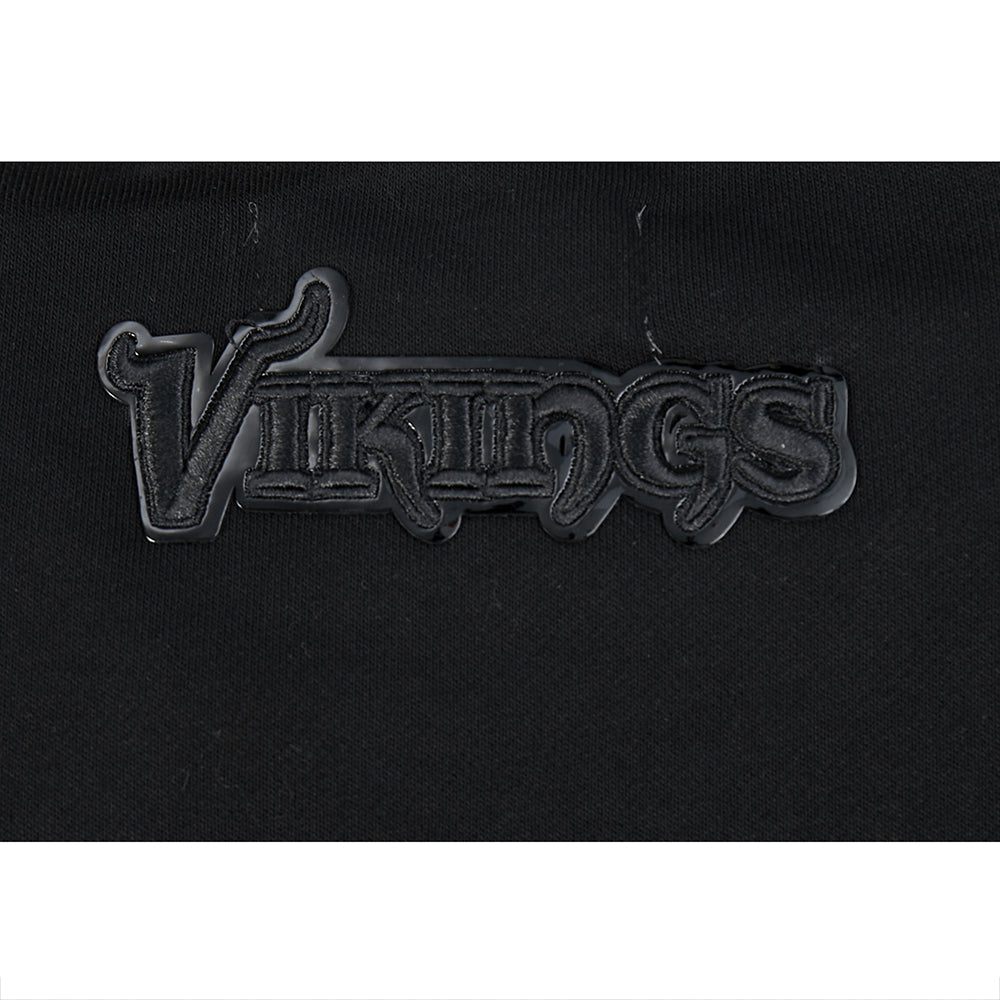 NFL MINNESOTA VIKINGS TRIPLE BLACK CHANDAIL À COL ROND EN MOLLETON POUR FEMME (TRIPLE NOIR FEMME)