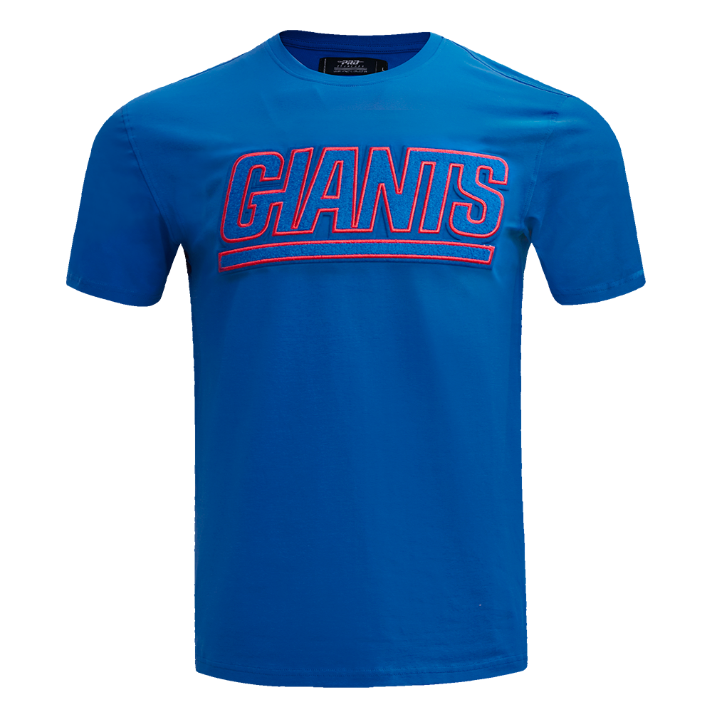 NFL NEW YORK GIANTS CLASSIC CHENILLE T-SHIRT POUR HOMME (BLEU DODGER)