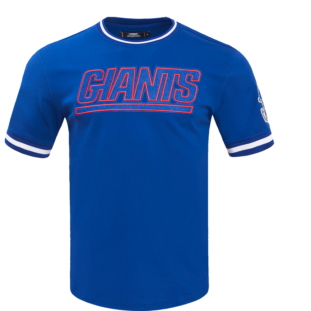 NFL NEW YORK GIANTS CLASSIC CHENILLE T-SHIRT POUR HOMME (BLEU DODGER)