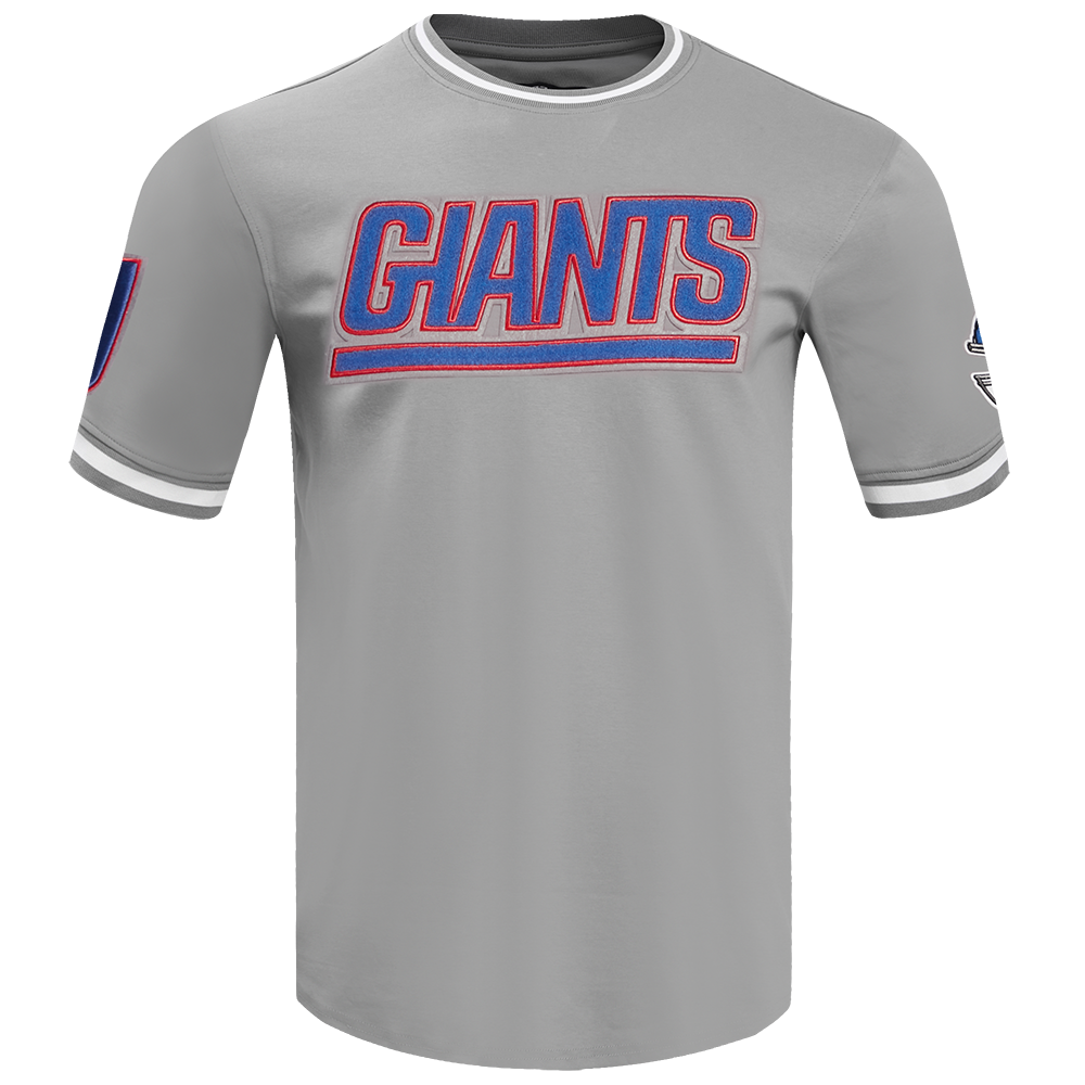 NFL NEW YORK GIANTS CLASSIC CHENILLE T-SHIRT POUR HOMME (GRIS)