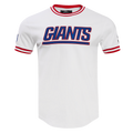 NFL NEW YORK GIANTS CLASSIC CHENILLE T-SHIRT POUR HOMME (BLANC)