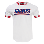NFL NEW YORK GIANTS CLASSIC CHENILLE T-SHIRT POUR HOMME (BLANC)